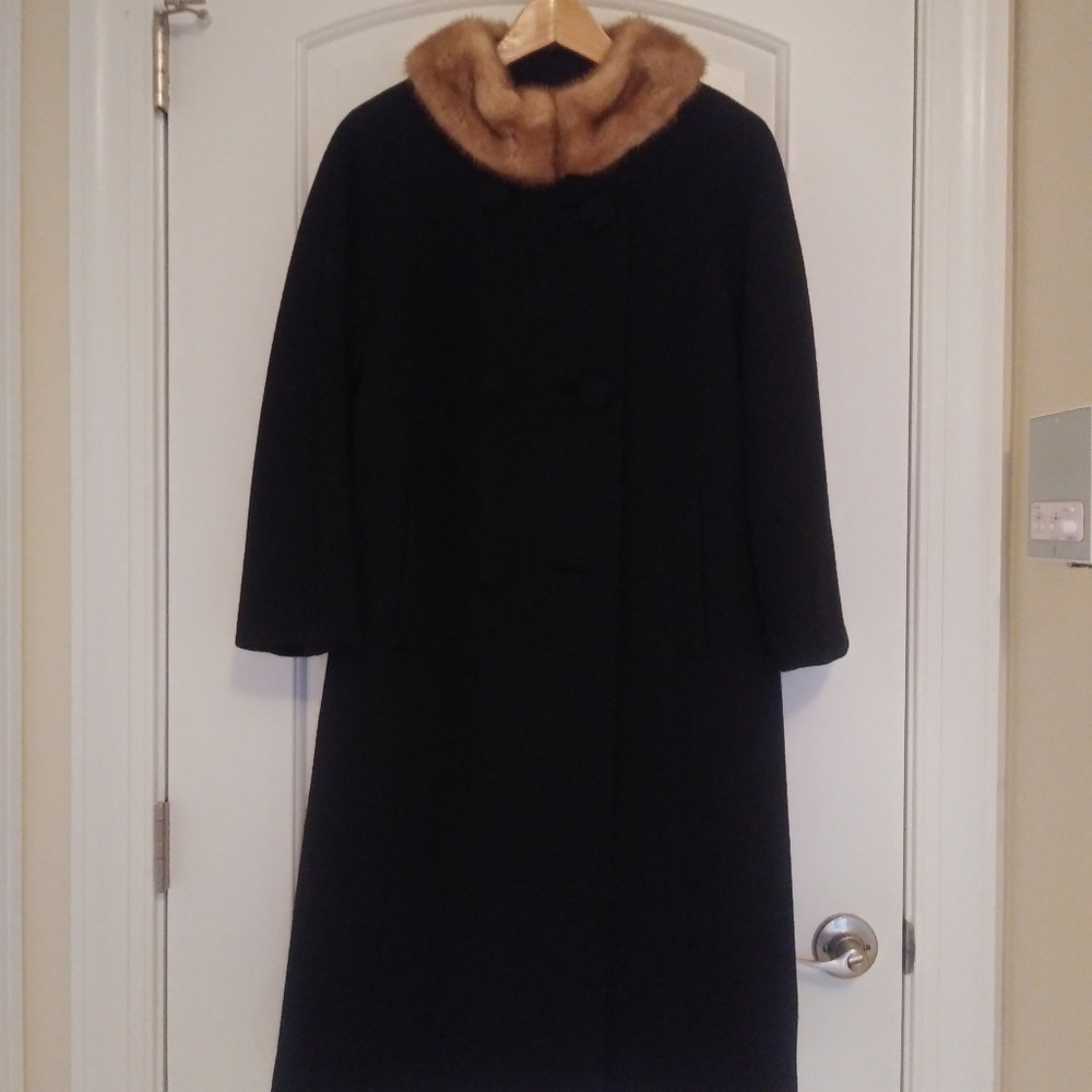 Vintage black womens coat S